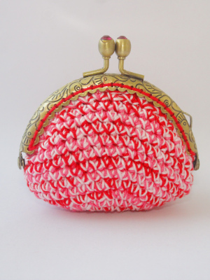 Coin Purse: Red and White