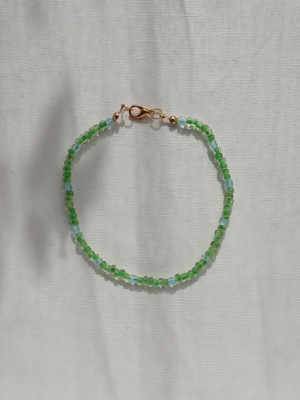 Anklet: Green and Aqua Blue