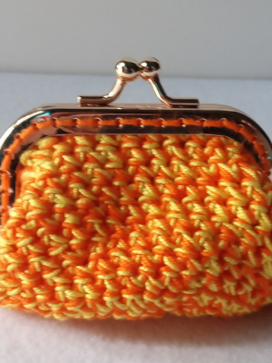 Coin Purse: Orange and Yellow