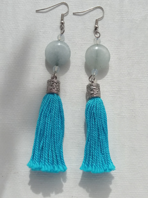 Turquoise Blue Tassel Earrings